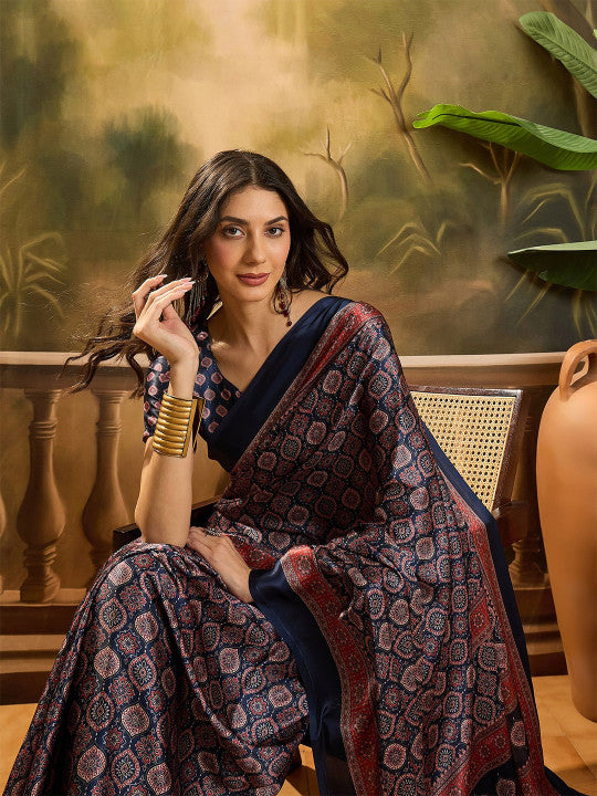 Printed Saree With BlousePiece