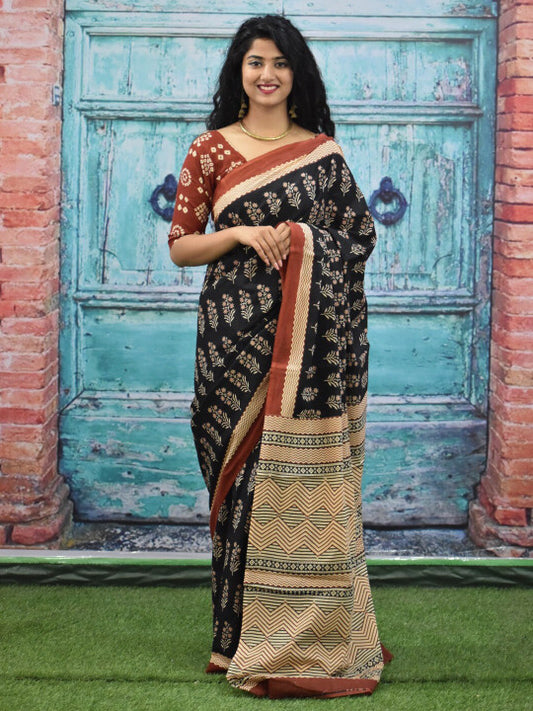 Block Print Pure Cotton Saris.