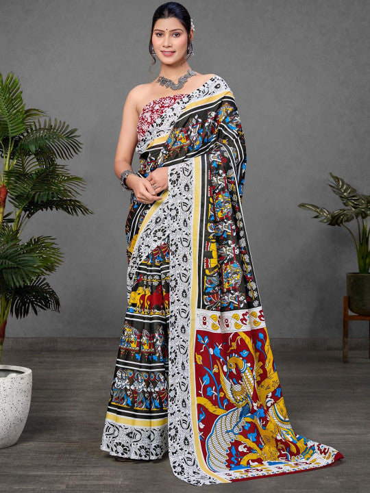Women Ajrak Printed Saree
